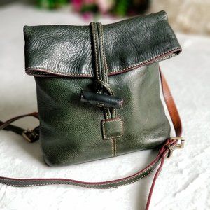 Dooney & Bourke Florentine Leather Small Toggle Crossbody Ivy Green